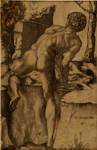 Figura maschile in atto di arrampicarsi (L'arrampicatore)